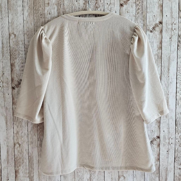 Women's A. Love Story Beige Paris Top - Size M - Picture 8 of 8